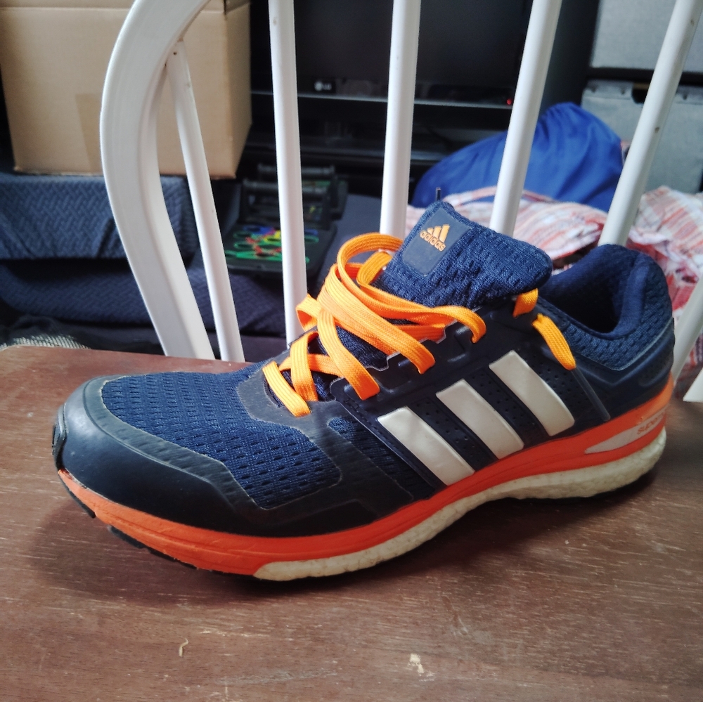 Adidas Men's Blue and Orange Athletic Shoes